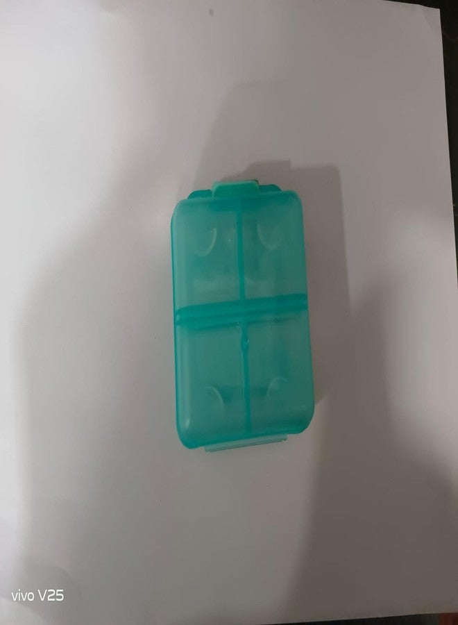 SUPERNIC Pill Case with 8 Compartments, Travel Pill Organizer Moisture Proof Small Pill Box for Pocket Purse Daily Pill Case Portable Medicine Vitamin Holder Container, Multicolor (Set Of 1) - Image 3